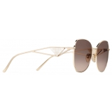 Prada - Prada Symbole - Oversize Sunglasses - Pale Gold Anthracite Cammeo - Prada Collection - Sunglasses - Prada Eyewear