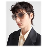 Prada - Symbole Collection – Occhiali Oversize - Oro Antracite Cammeo - Prada Collection - Occhiali da Sole - Prada Eyewear