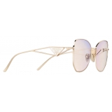 Prada - Prada Symbole - Oversize Sunglasses - Pale Gold Blue - Prada Collection - Sunglasses - Prada Eyewear