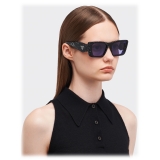 Prada - Prada Symbole - Rectangular Sunglasses - Black Marble Purple - Prada Collection - Sunglasses - Prada Eyewear