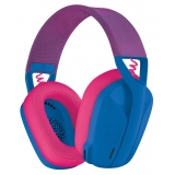 Logitech - G435 Lightspeed Wireless Gaming Headset - Blue and Raspberry - Gaming Headset