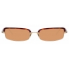 Linda Farrow - Leona C4 Rectangular Sunglasses in Rose Gold and Tortoiseshell - LFL968C4SUN - Linda Farrow Eyewear