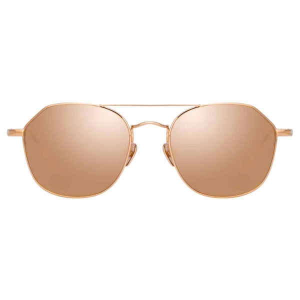 Linda Farrow - Occhiali da Sole Quadrati Dante C3 in Oro Rosa - LFL977C3SUN - Linda Farrow Eyewear