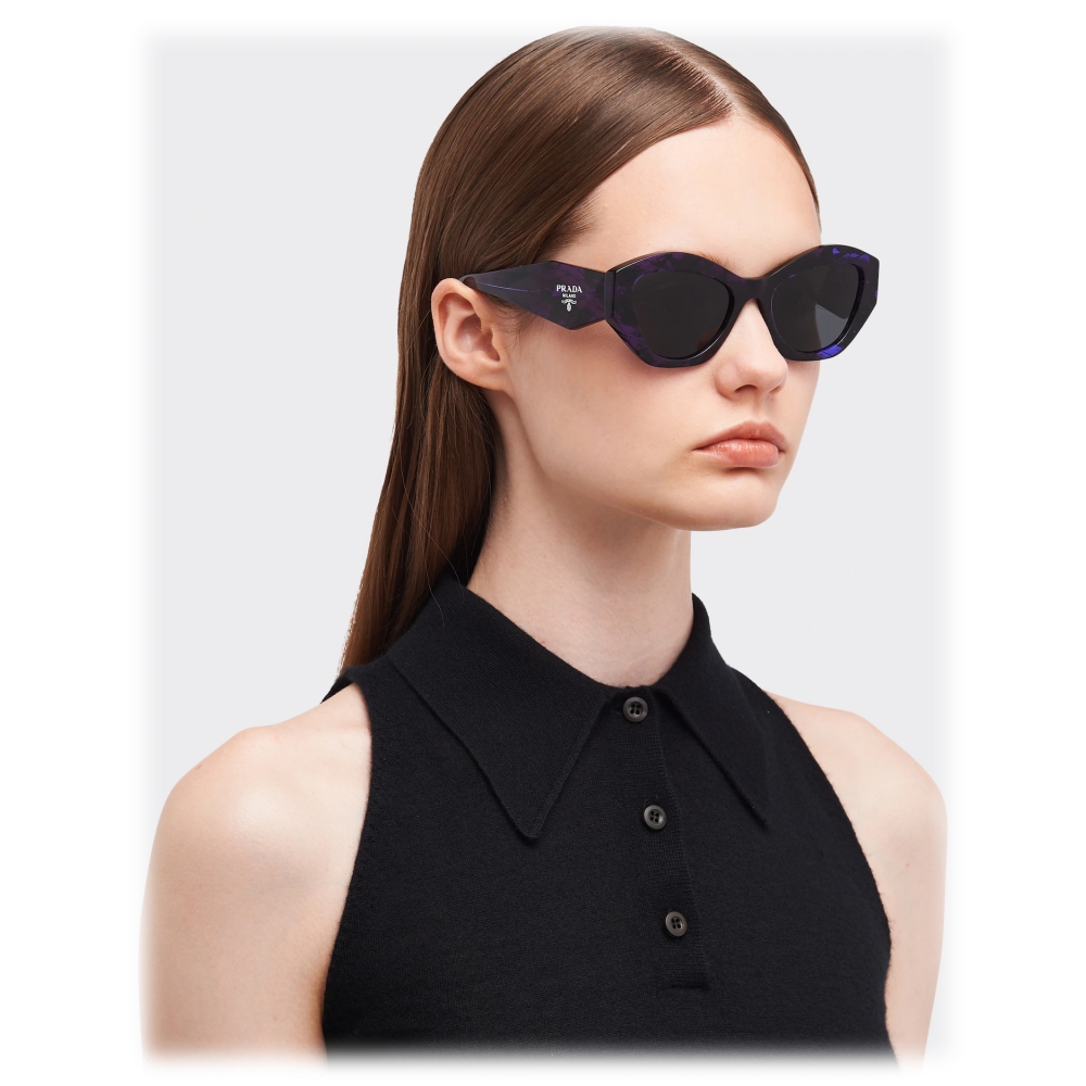 Prada - Prada Symbole - Geometric Sunglasses - Abstract Violet Slate ...