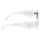 Prada - Prada Symbole - Geometric Sunglasses - Chalk White Slate Gray - Prada Collection - Sunglasses - Prada Eyewear
