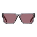Prada - Prada Runway - Rectangular Sunglasses - Crystal Smoky Gray Cherry - Prada Collection - Sunglasses - Prada Eyewear