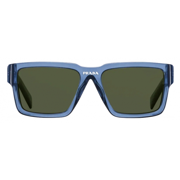 Prada - Prada Runway - Rectangular Sunglasses - Crystal Blue Military Green - Prada Collection - Sunglasses - Prada Eyewear