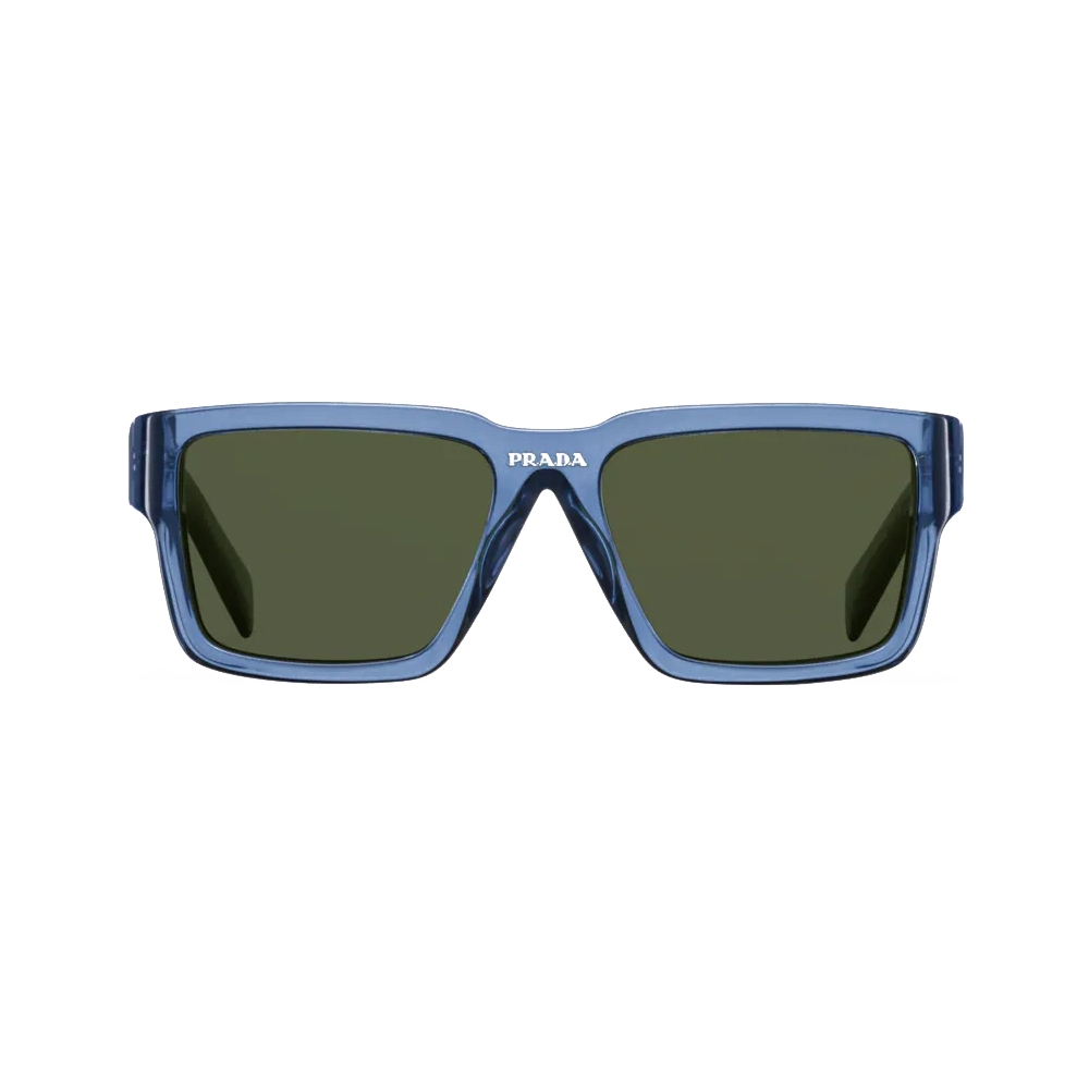 Prada Men's Clear Acetate Rectangle Sunglasses