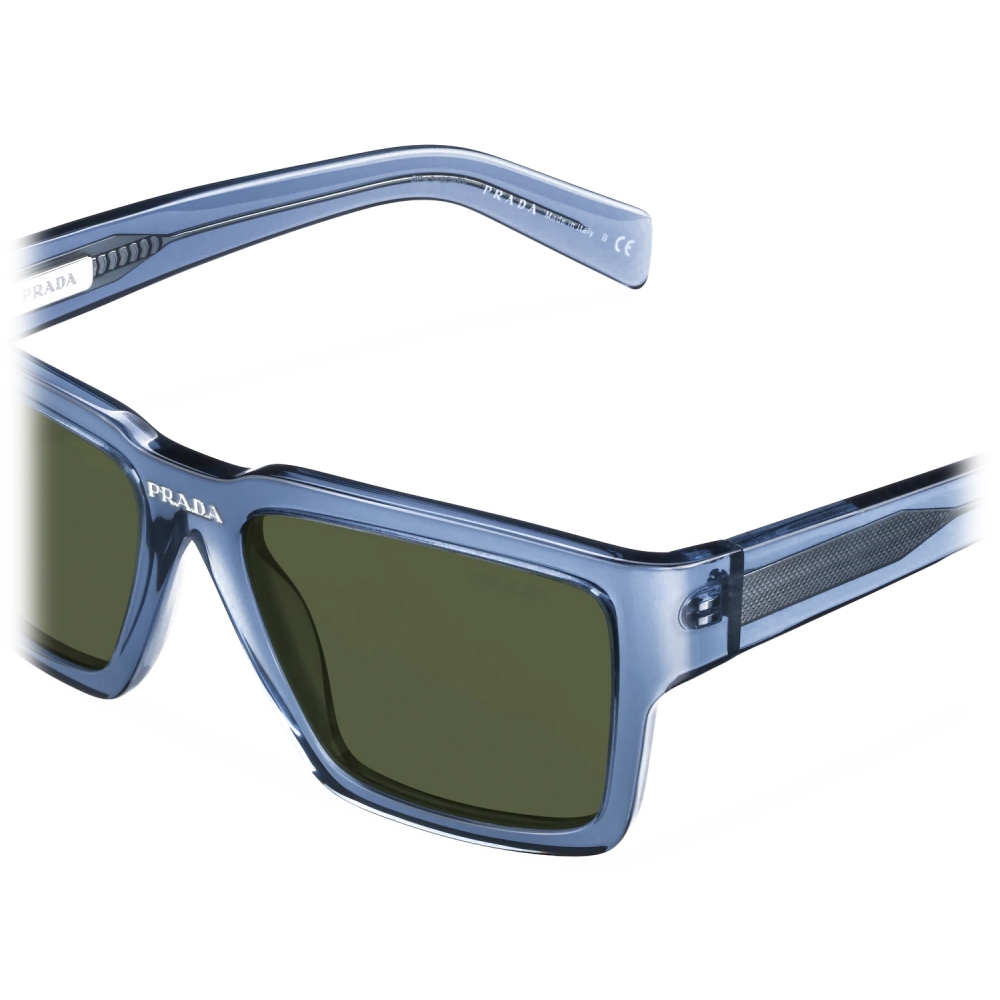 Runway Rectangular Sunglasses in Green - Prada