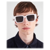 Prada - Prada Symbole - Square Sunglasses - Chalk White Slate Gray - Prada Collection - Sunglasses - Prada Eyewear