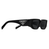 Prada - Prada Symbole - Rectangular Sunglasses - Black Slate Gray - Prada Collection - Sunglasses - Prada Eyewear