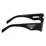 Prada - Prada Symbole - Rectangular Sunglasses - Black Slate Gray - Prada Collection - Sunglasses - Prada Eyewear