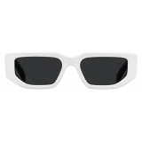 Prada - Prada Symbole - Rectangular Sunglasses - Chalk White Slate Gray - Prada Collection - Sunglasses - Prada Eyewear