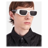 Prada - Prada Symbole - Rectangular Sunglasses - Chalk White Slate Gray - Prada Collection - Sunglasses - Prada Eyewear