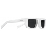 Prada - Prada Runway - Rectangular Sunglasses - White Slate Gray - Prada Collection - Sunglasses - Prada Eyewear