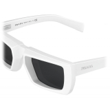 Prada - Prada Runway - Rectangular Sunglasses - White Slate Gray - Prada Collection - Sunglasses - Prada Eyewear