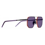 Prada -  Eyewear Collection - Occhiali Geometrici - Nero Arancione Iris - Prada Collection - Occhiali da Sole - Prada Eyewear