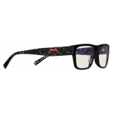 Prada - Prada Symbole - Rectangular Sunglasses - Black Blue - Prada Collection - Sunglasses - Prada Eyewear