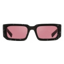 Prada - Prada Symbole - Rectangular Sunglasses - Black Marble Scarlet - Prada Collection - Sunglasses - Prada Eyewear