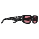 Prada - Prada Symbole - Rectangular Sunglasses - Black Marble Scarlet - Prada Collection - Sunglasses - Prada Eyewear