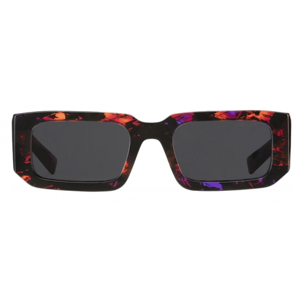 Prada - Prada Symbole - Rectangular Sunglasses - Abstract Orange Slate Gray - Prada Collection - Sunglasses - Prada Eyewear