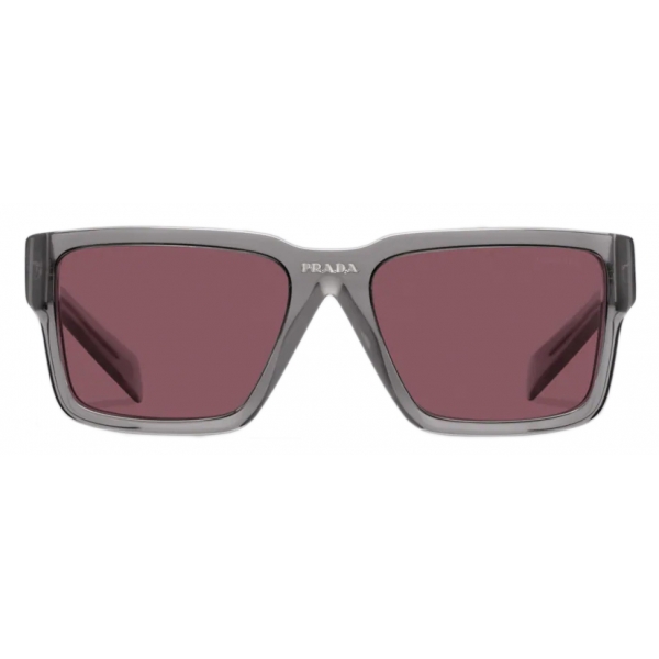 Prada - Prada Runway - Rectangular Sunglasses - Crystal Fumé Cherry - Prada Collection - Sunglasses - Prada Eyewear