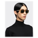 Prada - Runway - Rectangular Sunglasses - Crystal Amber Military Green - Prada Collection - Sunglasses - Prada Eyewear