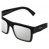 Prada - Prada Symbole - Rectangular Sunglasses - Black Chrome - Prada Collection - Sunglasses - Prada Eyewear