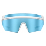 Prada - Prada Linea Rossa Impavid - Mask Sunglasses - Opaque White Cyan - Prada Collection - Sunglasses - Prada Eyewear