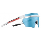 Prada - Linea Rossa Impavid Collection - Occhiali Maschera - Bianco Ciano - Prada Collection - Occhiali da Sole - Prada Eyewear