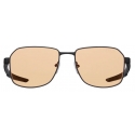 Prada - Prada Linea Rossa - Square Sunglasses - Rubberized Black Amber - Prada Collection - Sunglasses - Prada Eyewear