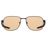 Prada - Prada Linea Rossa - Square Sunglasses - Rubberized Black Amber - Prada Collection - Sunglasses - Prada Eyewear