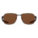 Prada - Prada Linea Rossa - Square Sunglasses - Rubberized Black Amber - Prada Collection - Sunglasses - Prada Eyewear