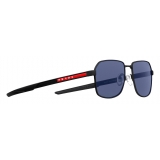 Prada -  Linea Rossa Collection - Occhiali Squadrati - Nero Gommato Blu - Prada Collection - Occhiali da Sole - Prada Eyewear