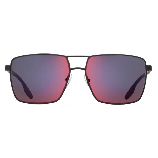 Prada - Prada Linea Rossa - Square Sunglasses - Rubberized Black Red - Prada Collection - Sunglasses - Prada Eyewear