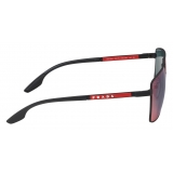 Prada - Prada Linea Rossa - Square Sunglasses - Rubberized Black Red - Prada Collection - Sunglasses - Prada Eyewear