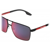 Prada - Prada Linea Rossa - Square Sunglasses - Rubberized Black Red - Prada Collection - Sunglasses - Prada Eyewear