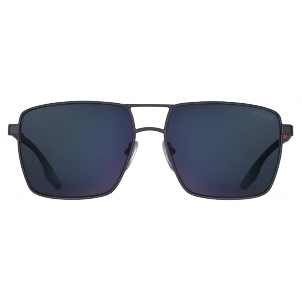 Prada - Prada Linea Rossa - Square Sunglasses - Rubberized Navy Blue Flash - Prada Collection - Sunglasses - Prada Eyewear