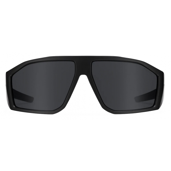 Prada - Linea Rossa Impavid - Mask Sunglasses - Opaque Black Slate Gray ...