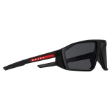 Prada - Linea Rossa Impavid - Mask Sunglasses - Opaque Black Slate Gray - Prada Collection - Sunglasses - Prada Eyewear