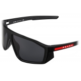 Prada - Linea Rossa Impavid - Mask Sunglasses - Opaque Black Slate Gray - Prada Collection - Sunglasses - Prada Eyewear