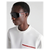 Prada - Linea Rossa Impavid - Mask Sunglasses - Opaque Black Slate Gray - Prada Collection - Sunglasses - Prada Eyewear