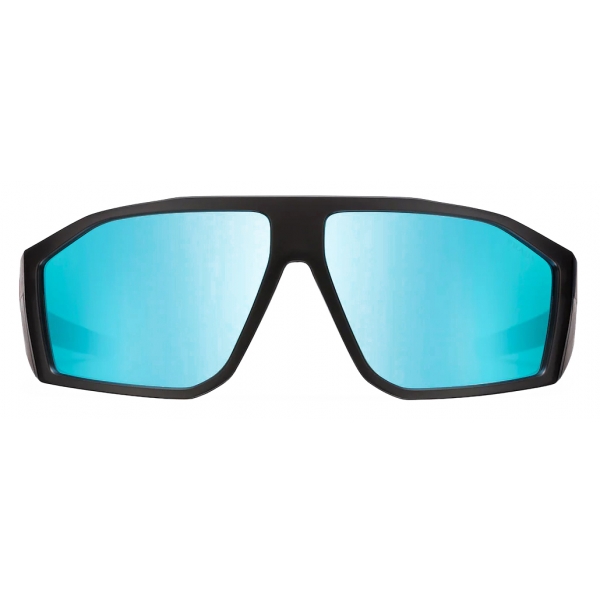 Prada - Linea Rossa Impavid - Mask Sunglasses - Opaque Gray Crystal Cyan - Prada Collection - Sunglasses - Prada Eyewear