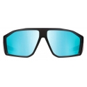 Prada - Linea Rossa Impavid - Mask Sunglasses - Opaque Gray Crystal Cyan - Prada Collection - Sunglasses - Prada Eyewear