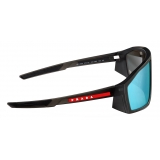 Prada - Linea Rossa Impavid Collection - Occhiali Maschera - Ciano - Prada Collection - Occhiali da Sole - Prada Eyewear