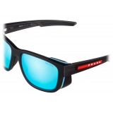 Prada - Linea Rossa Impavid - Square Sunglasses - Gray Crystal Cyan - Prada Collection - Sunglasses - Prada Eyewear