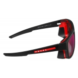 Prada - Linea Rossa Impavid - Square Sunglasses - Rubberized Black Red - Prada Collection - Sunglasses - Prada Eyewear