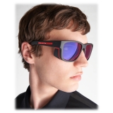 Prada - Linea Rossa Impavid - Square Sunglasses - Rubberized Black Red - Prada Collection - Sunglasses - Prada Eyewear