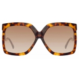 Linda Farrow - Occhiali da Sole Oversized Dare C2 in Tartaruga - LFL981C2SUN - Linda Farrow Eyewear