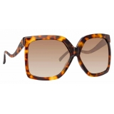 Linda Farrow - Occhiali da Sole Oversized Dare C2 in Tartaruga - LFL981C2SUN - Linda Farrow Eyewear